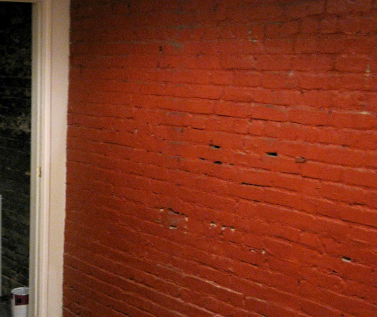 Making Our Brick Basement Apartment a Home Painting the Brick Wall