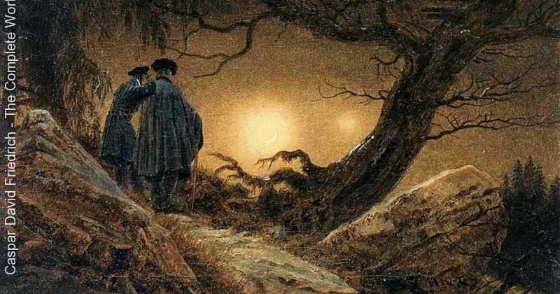 DTAUPREB Malen Nach Zahlen 'Zwei Männer Betrachten Den Mond' - DIY Gemälde 40x50 Cm