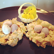 Happy Easter weekend to you all! I made these 'snowy nests' this morning as . snowy easter nests