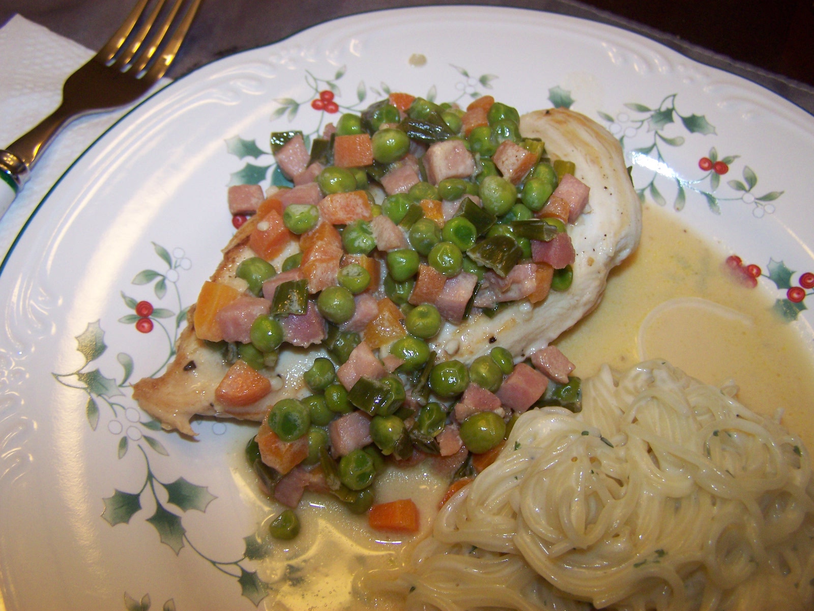 Good Food, Good Friends Recipe Blog Chicken Fricassee with Peas