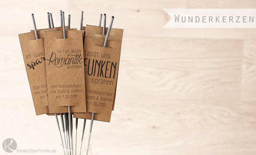 Kreativ oder Primitiv? Wunderkerzen zum Hochzeitstanz