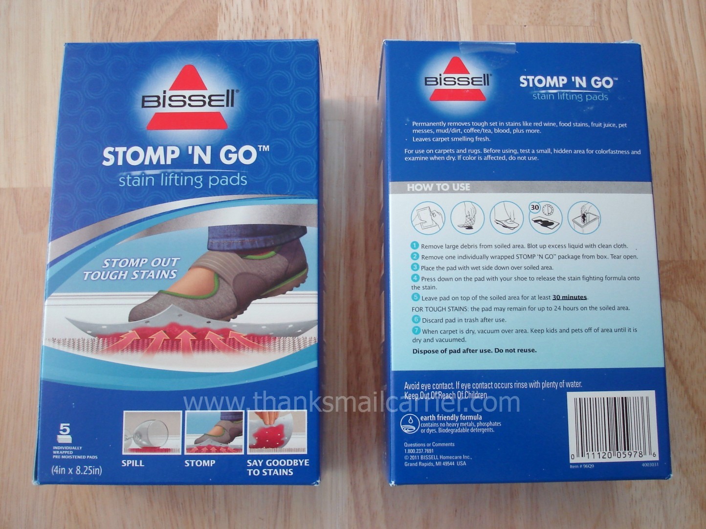 Thanks, Mail Carrier BISSELL Stomp N' Go Stain Lifting Pads {Review}