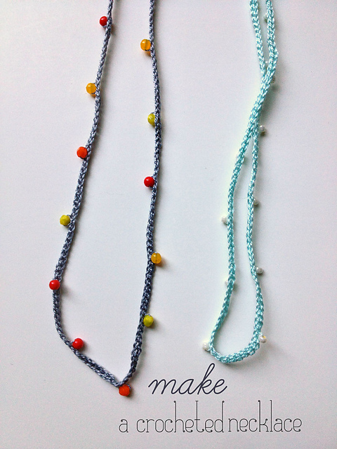 tangled happy: Beaded Crochet Necklace