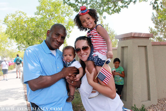 Summerlin Patriot Parade Vegas Blog, Vegas family, biracial baby
