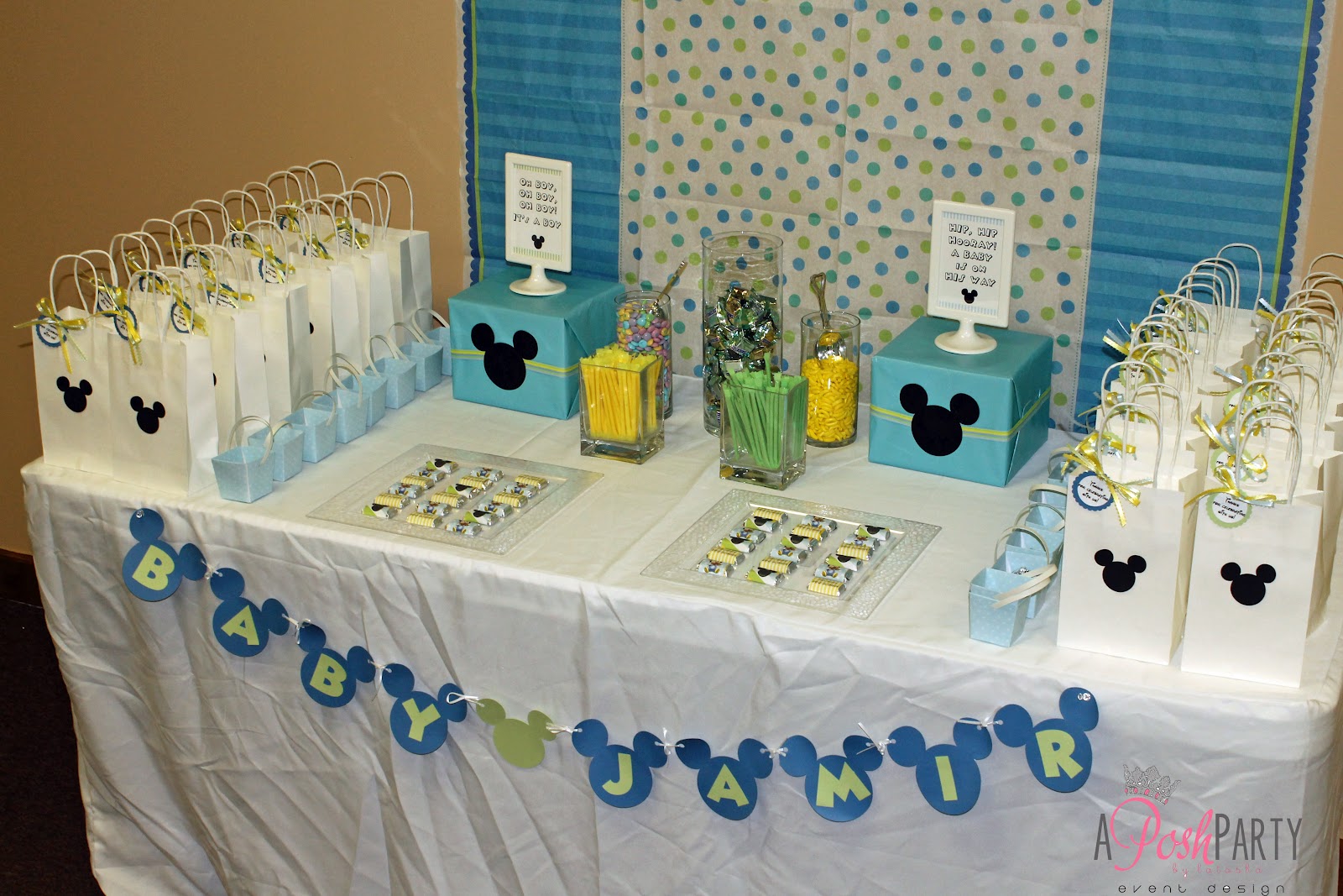 The Posh Pages: Memphis Baby Shower: Baby Mickey Inspired Shower