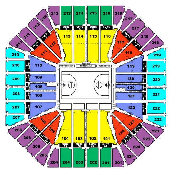 Sacramento Kings Arco Arena Seating Chart