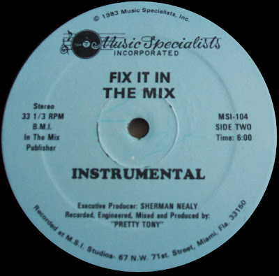 Pretty Tony ‎– Fix It In The Mix (1983) 12'' – 320 kb/s