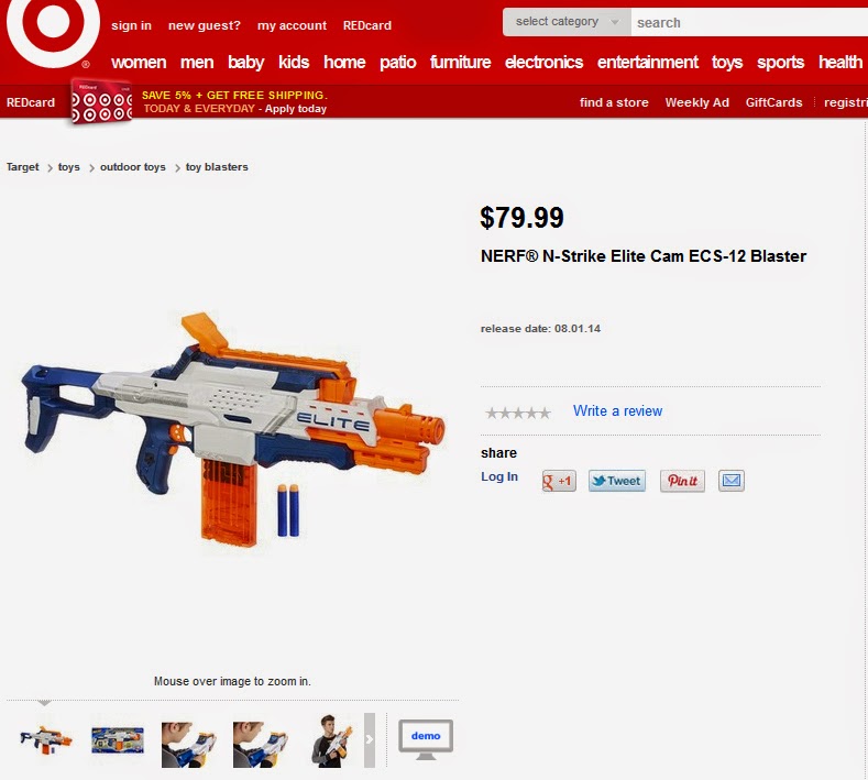 nerf cam ecs 12 target