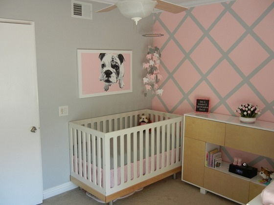 Cuartos de bebé en rosa y gris - Ideas para decorar dormitorios