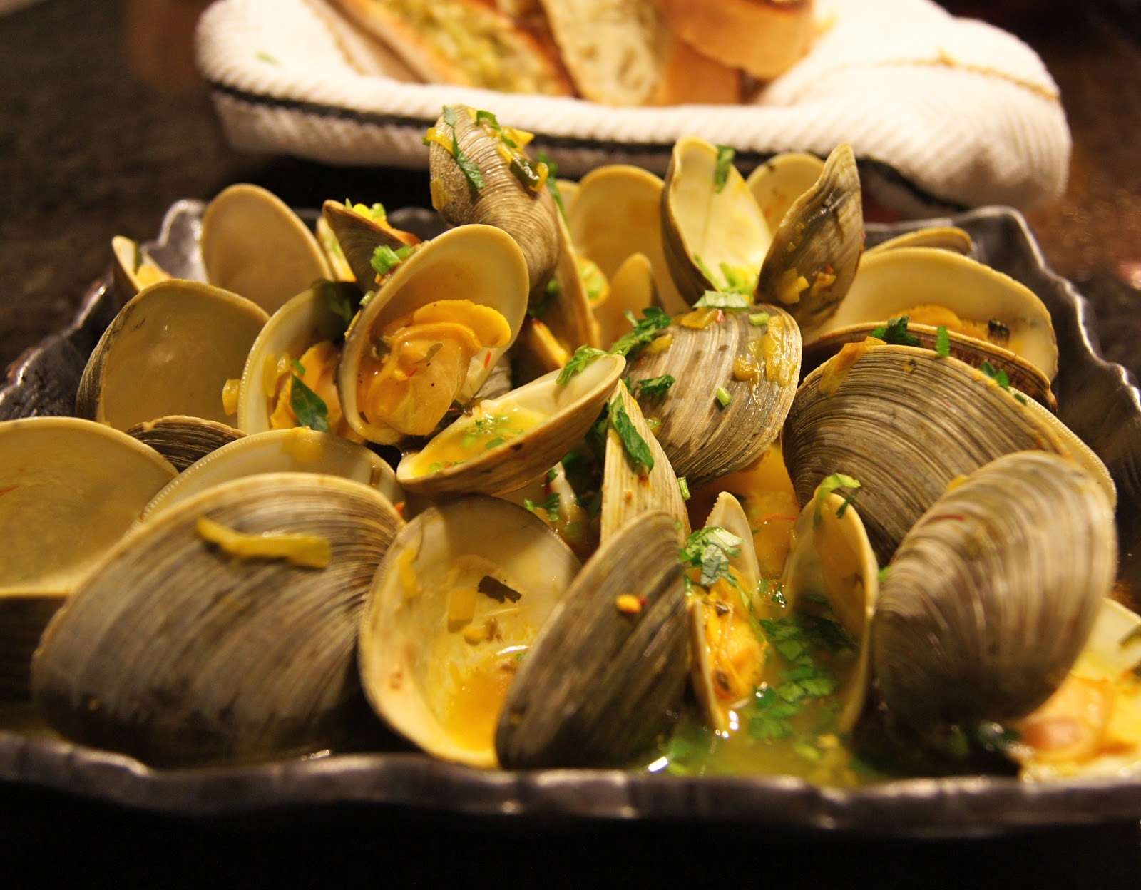Healthy and Gourmet Clams in Saffron Broth