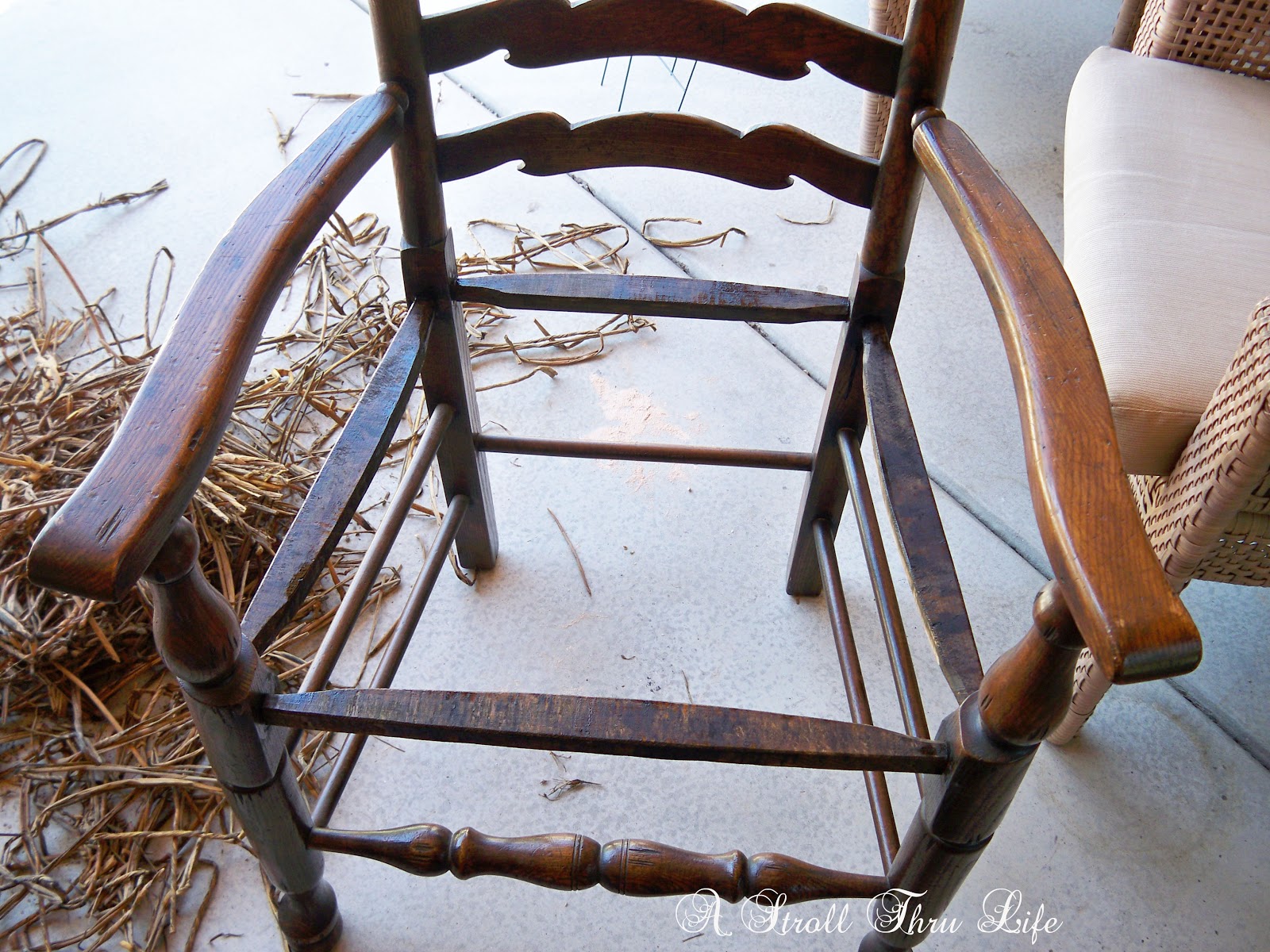 Replacing Rush Seats Upholstery Tutorial Step by Step A Stroll