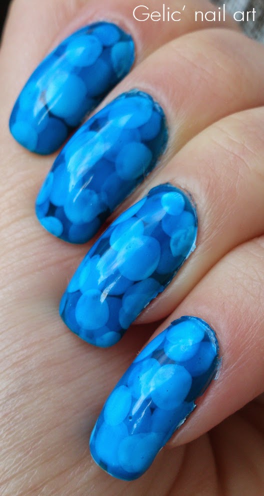 Gelic' nail art Blue Pond nail art