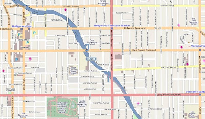 East Hollywood Street Map