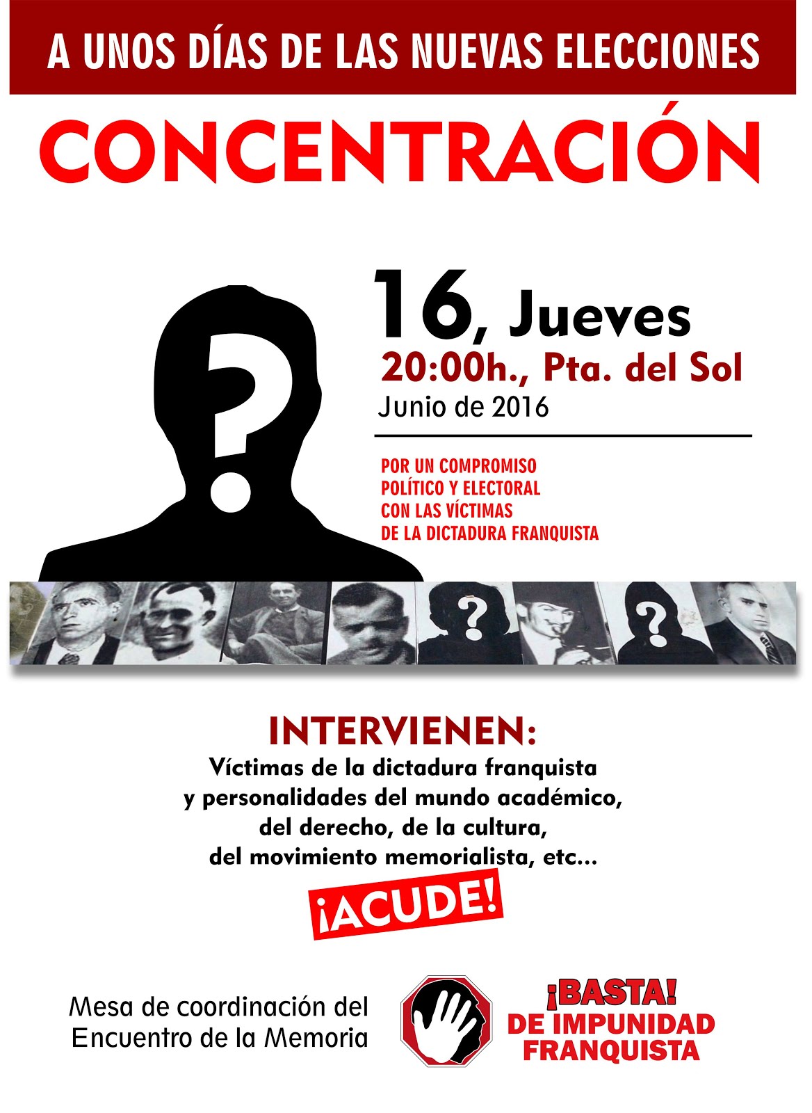 16 junio NO a la IMPUNIDAD del franquismo