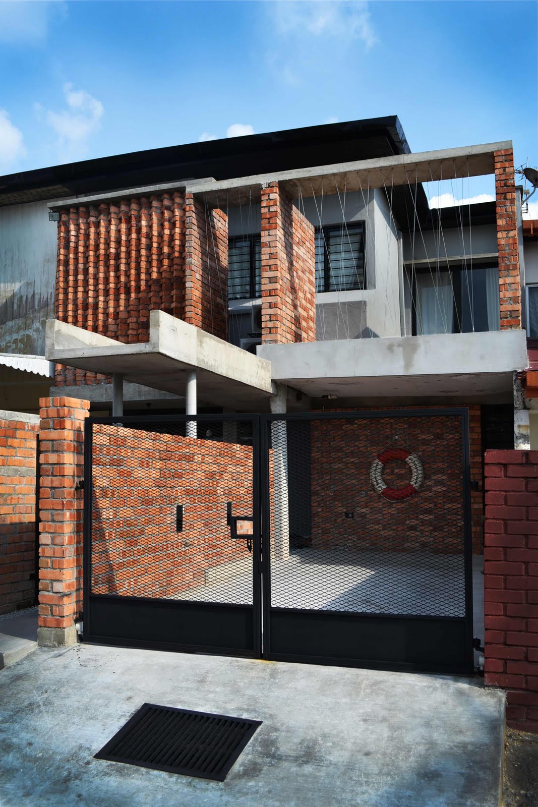 Red brick house, Facade house, Brick architecture