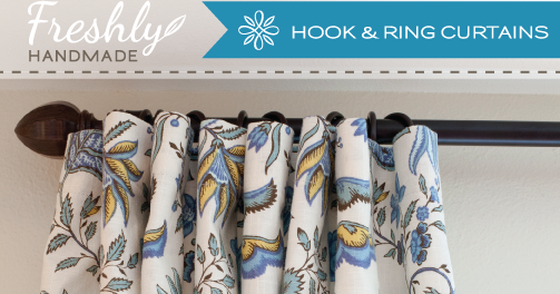 Freshly Handmade Tutorial How To Make Hook Ring Curtain Panels