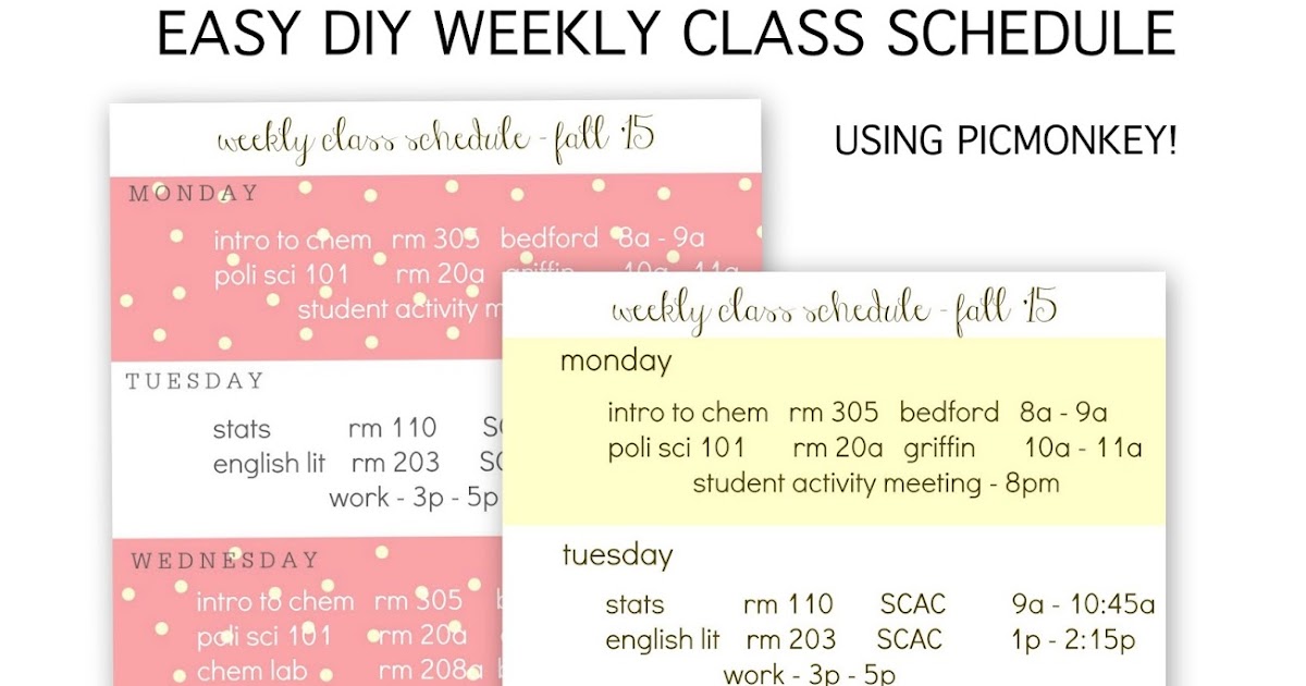 make class schedule