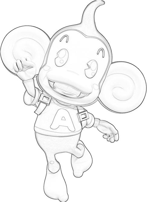 Super Monkey Ball Coloring Pages Sketch Coloring Page