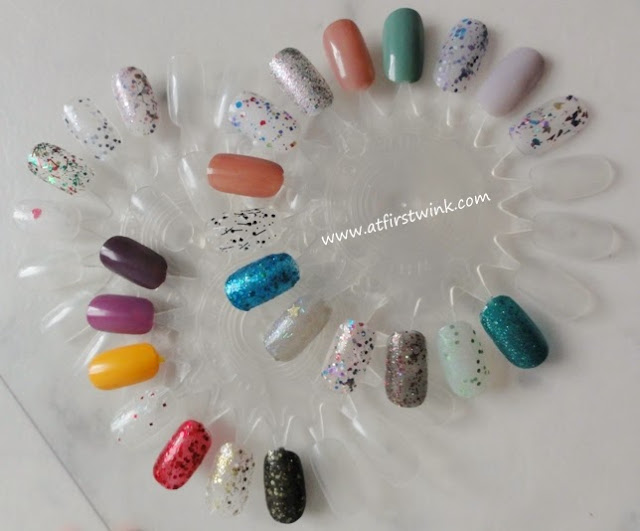 Showcasing my pretty nail polishes with nail polish display wheels