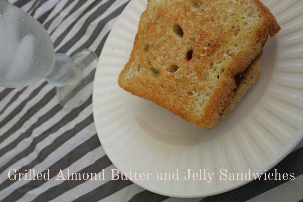 Buffy Sunshine grilled almond butter and jelly sandwiches