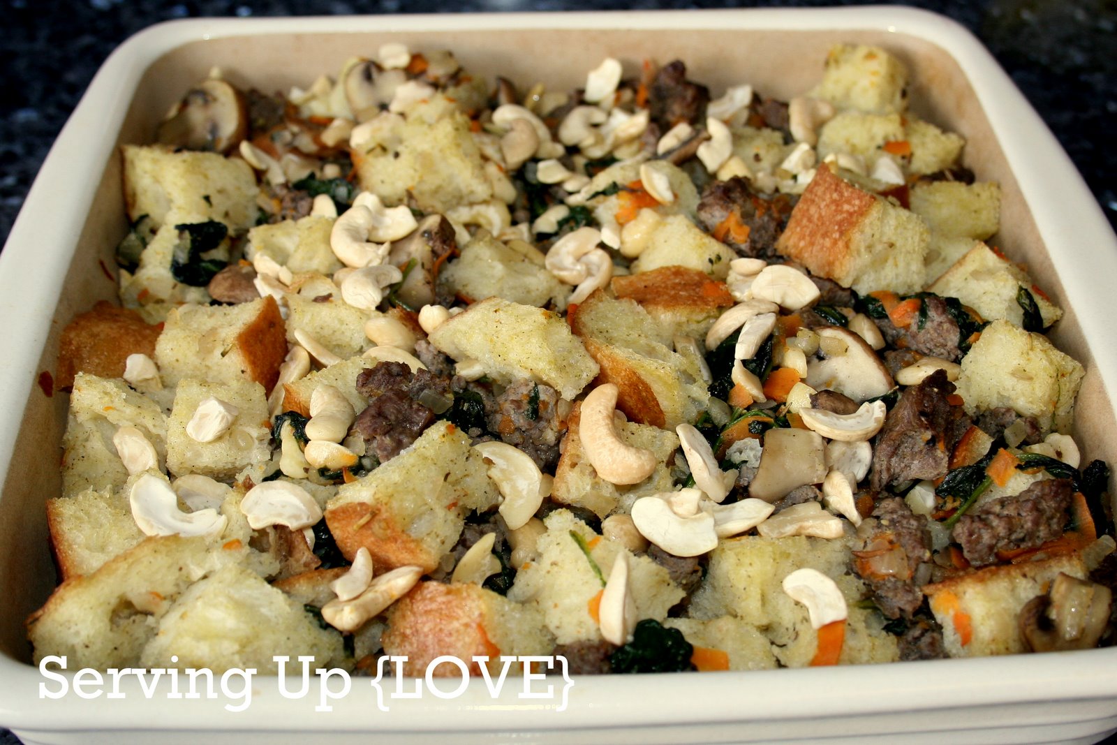Katherine's Kitchen Serving Up {Side Dish} Savory Sausage Stuffing