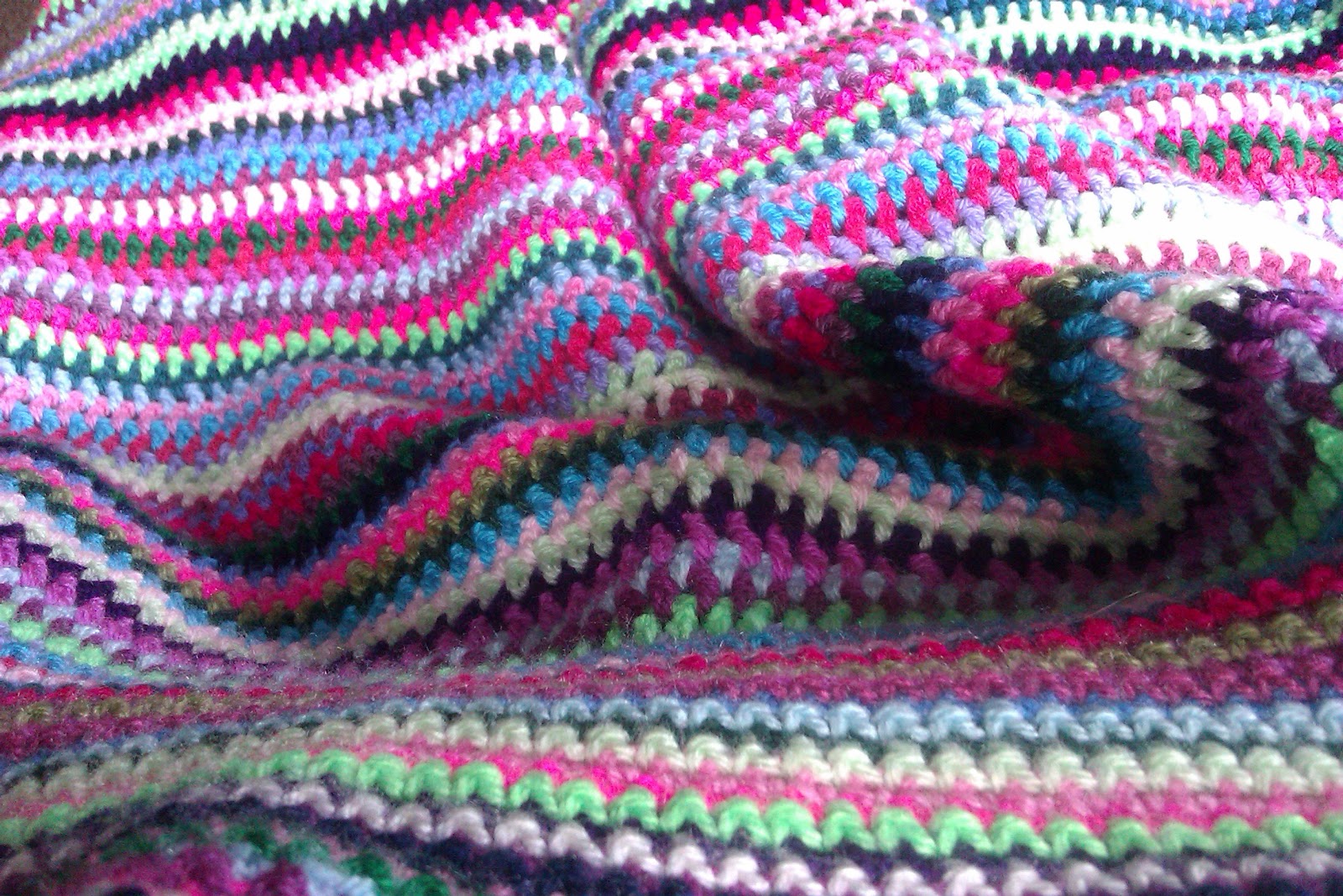 Granny Taught Me To Crochet TA DAH! Vintage Stripe Blanket