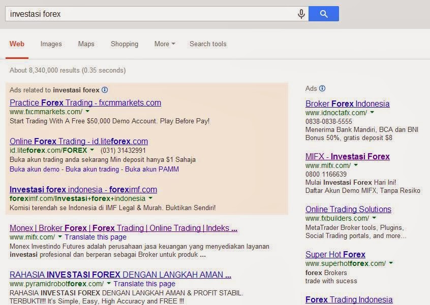 Iklan investasi forex