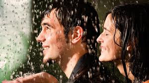 couple in rain