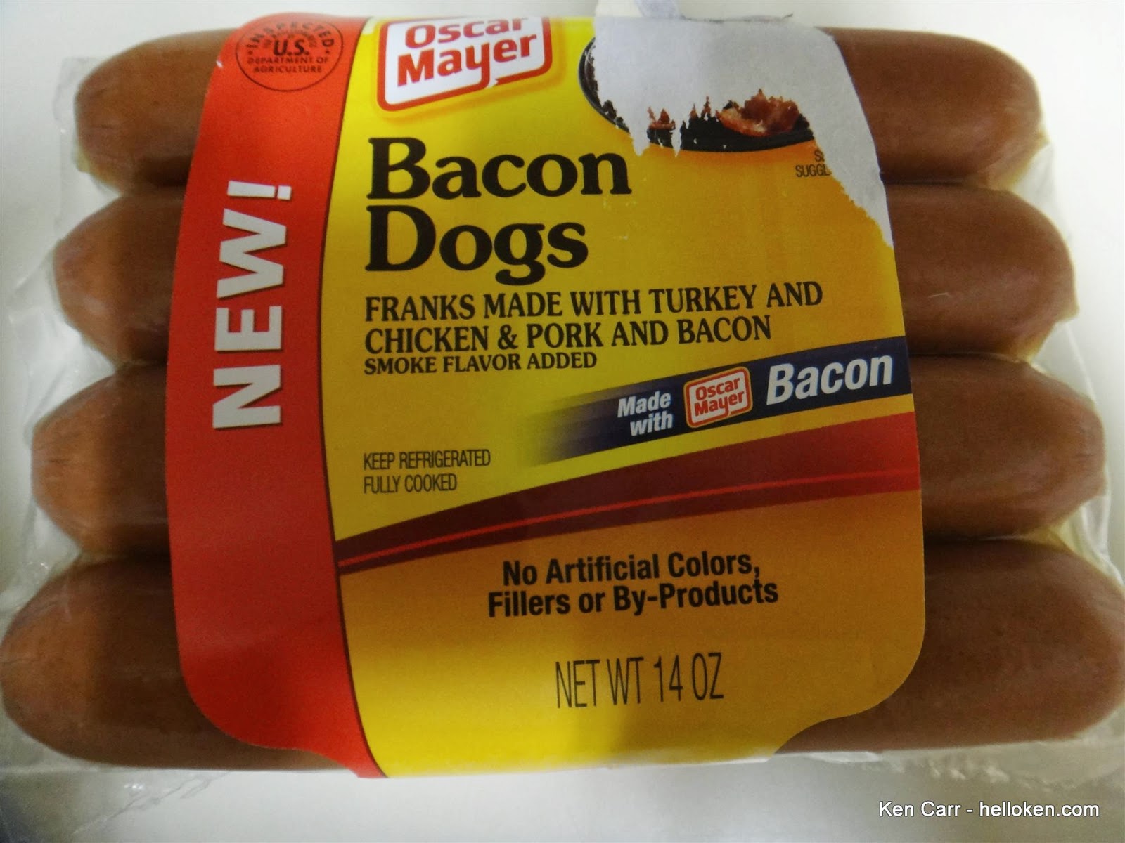 oscar mayer bacon dogs ken turkey ketchup carr