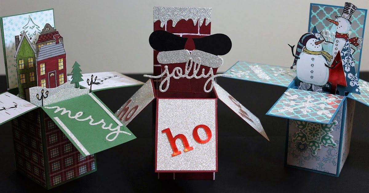 Stamping and other stuff: Christmas Cards-in-Boxes