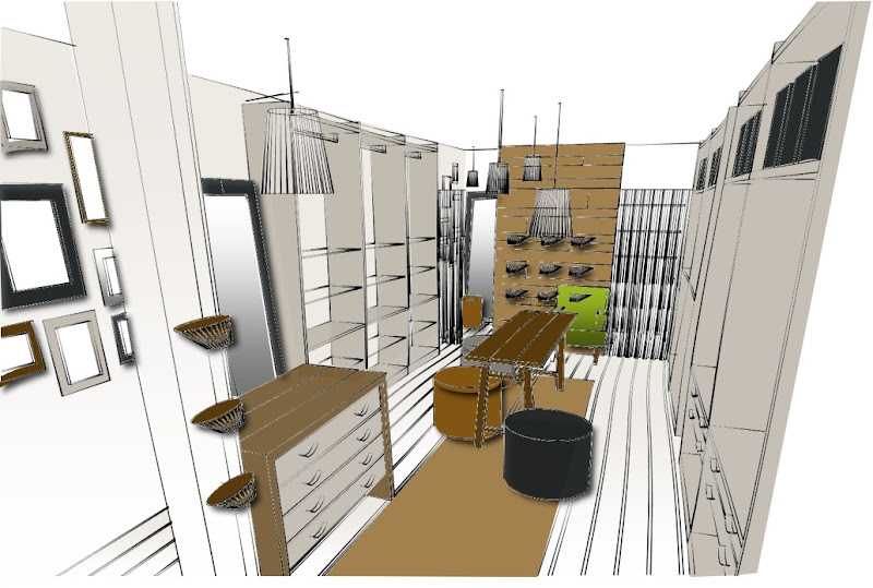 Retail Store Interior Design Sketch