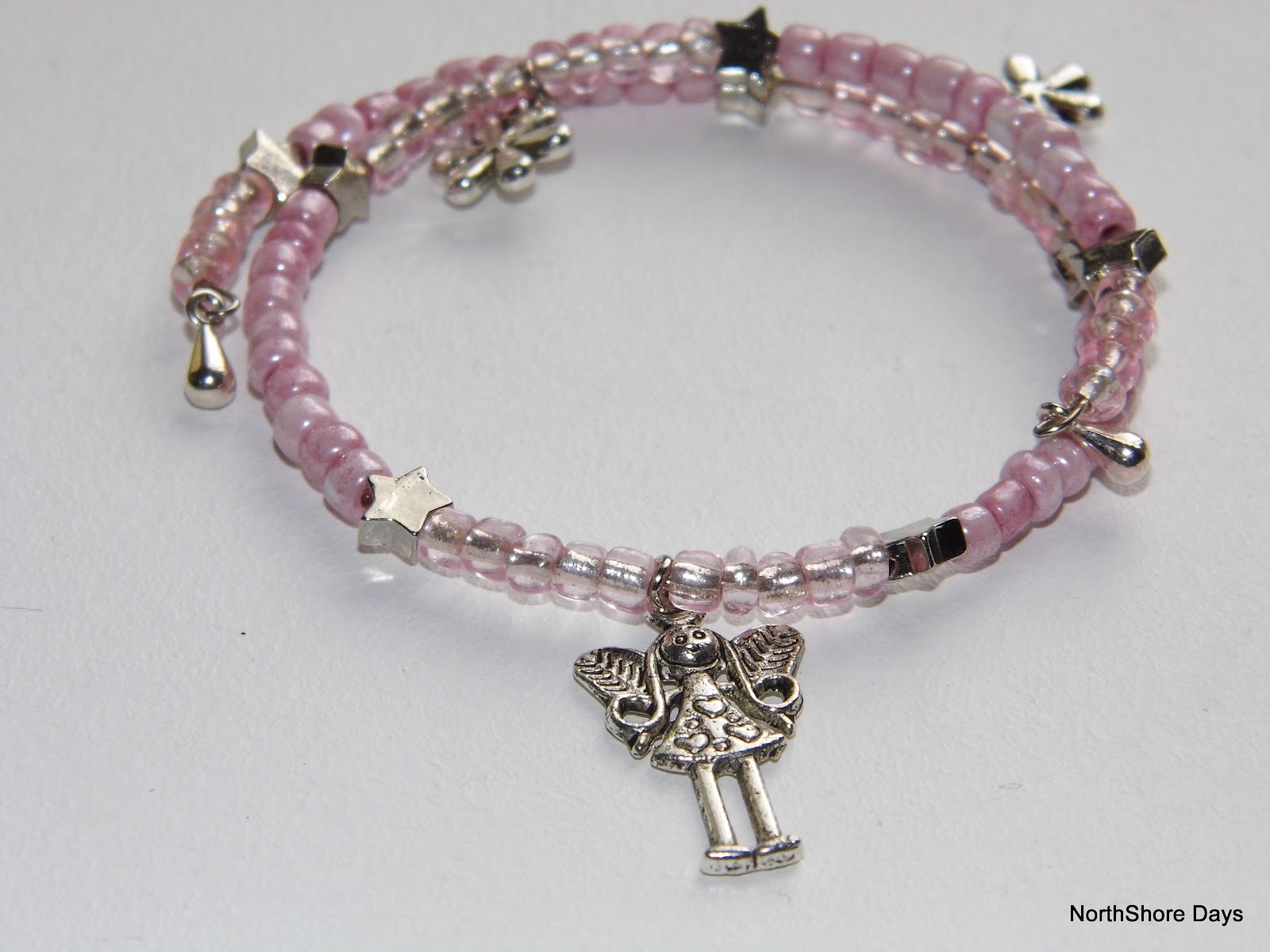NorthShore Days..... Memory Wire Charm Bracelets