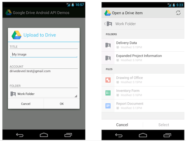 allow google drive api download files
