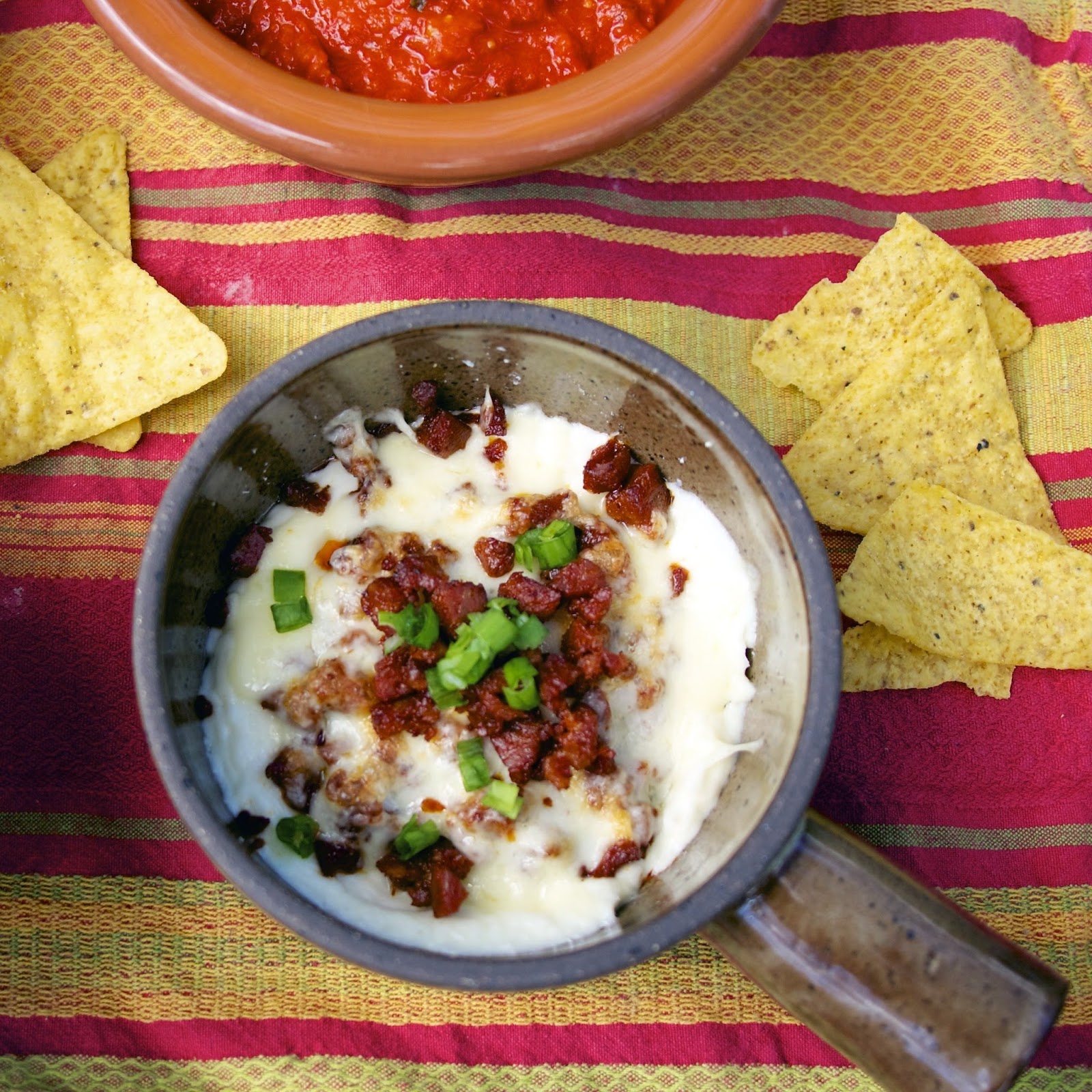 Chorizo & Cheese Dip Food of the World Weekly Menu Plan Simple
