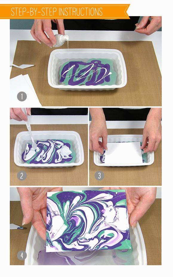 Tis nail polish marbling technique is a fun way to create papers to use