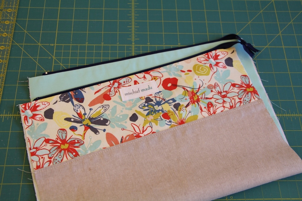 Open Wide Zippered Pouch Tutorial Size Chart