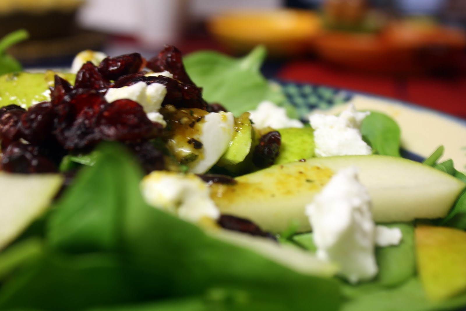 Life with the Mozas Spinach Salad with Bacon Dressing, Goat cheese and
