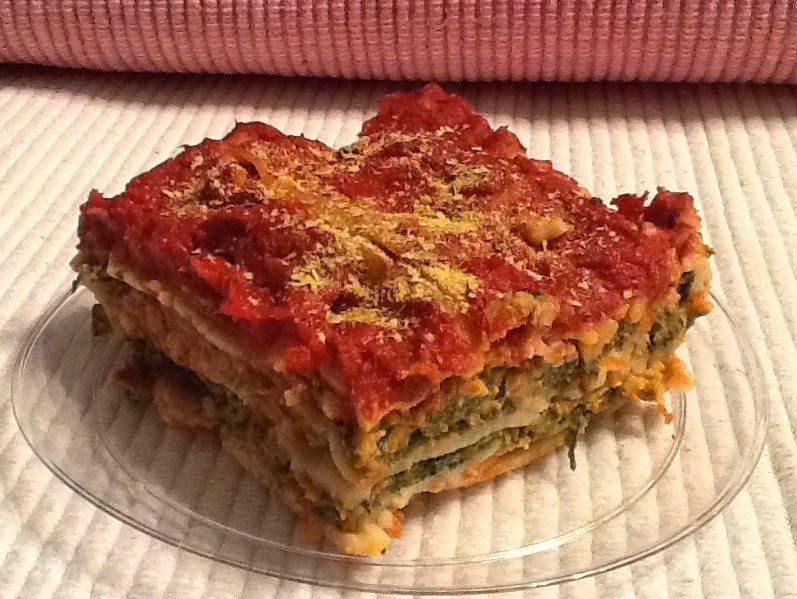 PinkVegan Tofu Pumpkin Spinach Lasagna (DF)