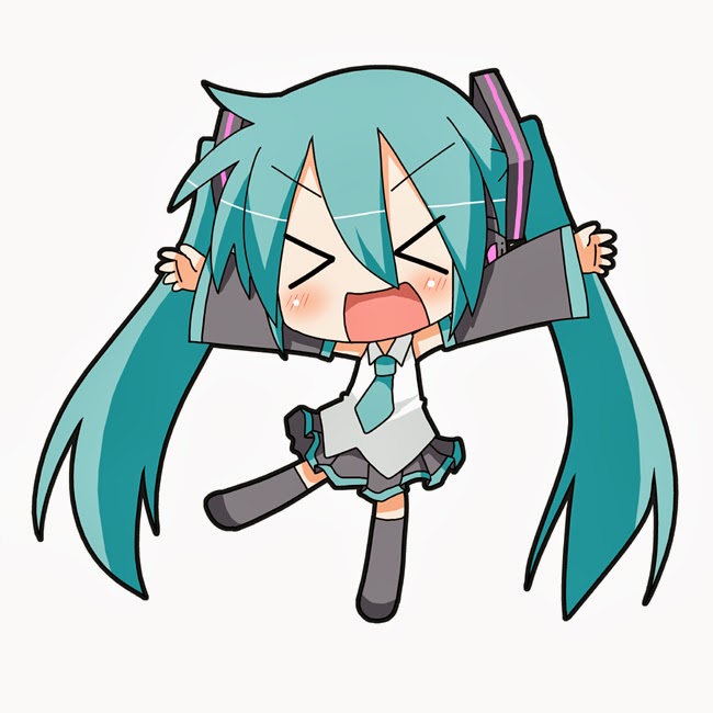 Mascotitas para pc Shimeji de miku rayas (Vocaloids)
