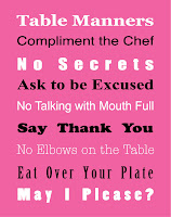 table manners table manners