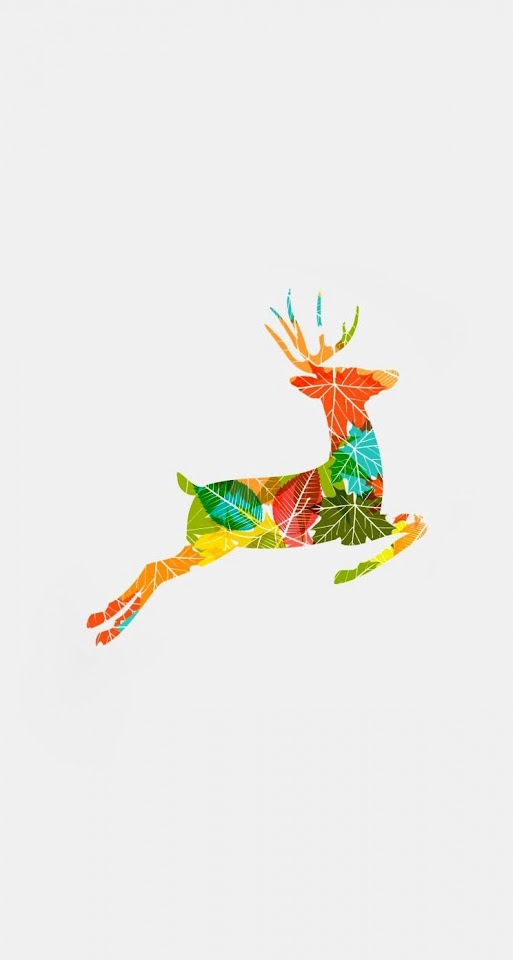 Colorful Reindeer Jump Illustration  Android Best Wallpaper