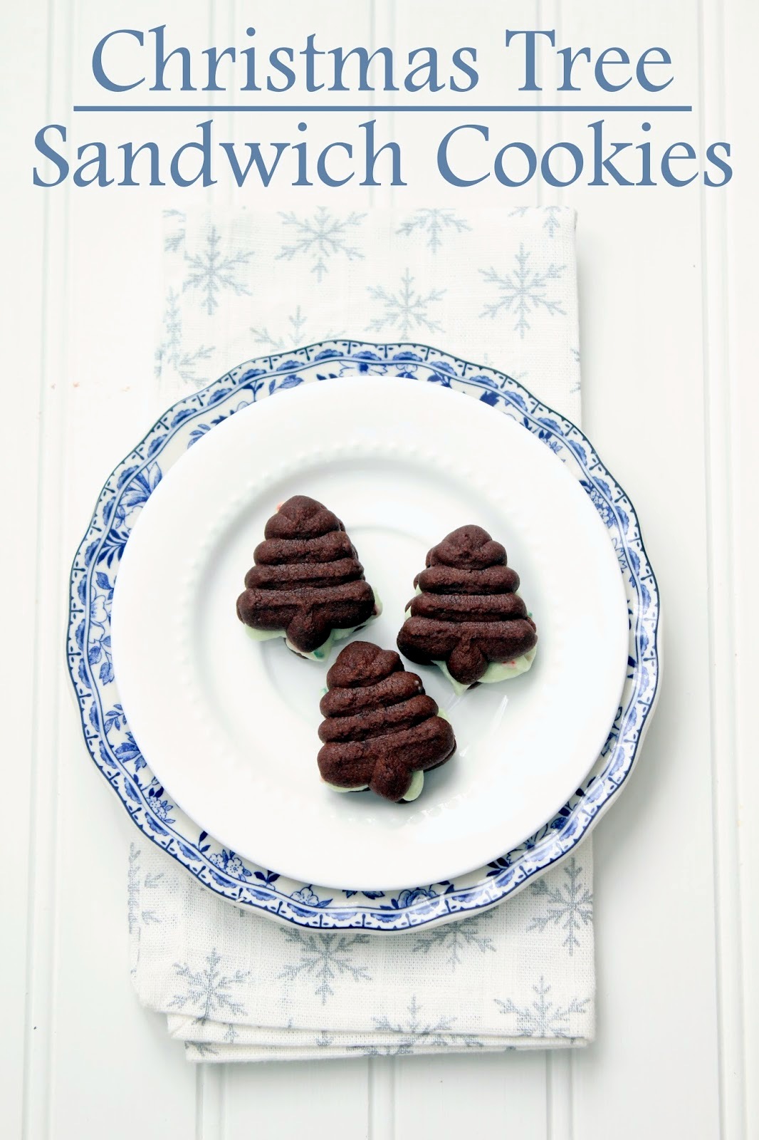 Cherry Tea Cakes: Christmas Tree Sandwich Cookies