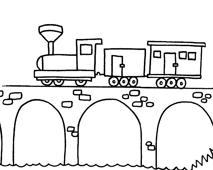 Free Trains Coloring Pages title=