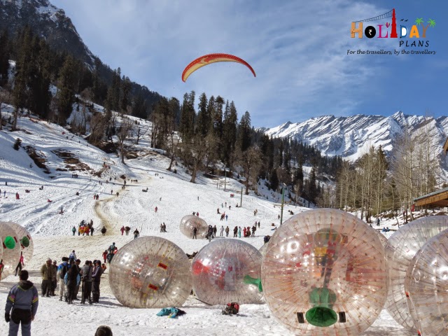 Paragliding and Jorbing at Solang Valley Paragliding and Jorbing at Solang Valley
