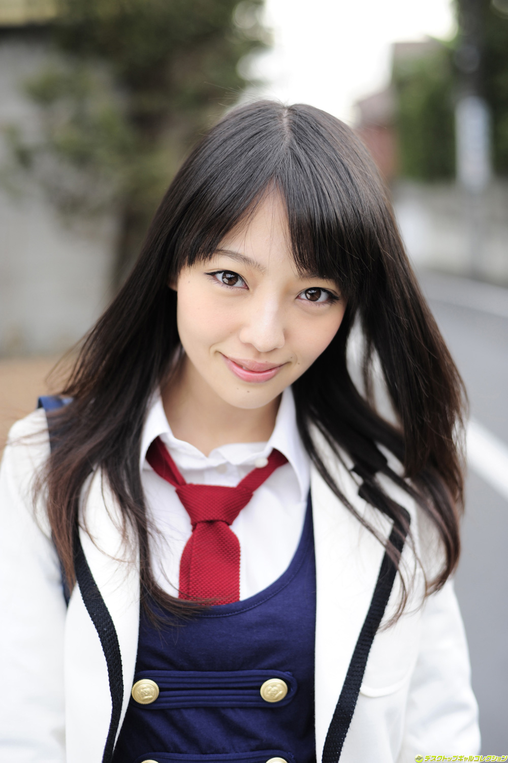 Girlz Pic Haraka Andou in cute Japanese school uniform