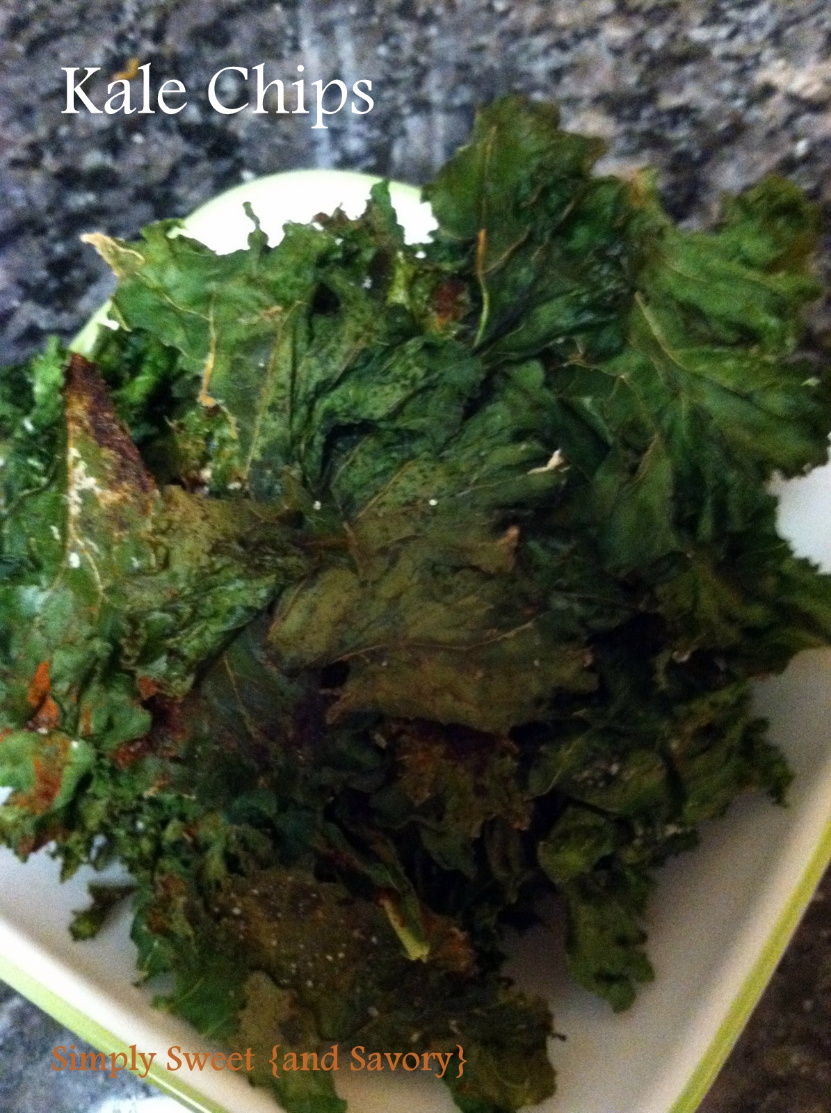 Simply Sweet {and Savory} Kale Chips
