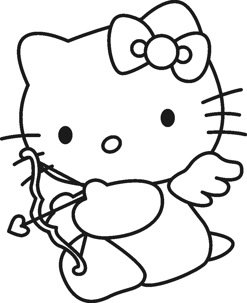 kitty colouring pages