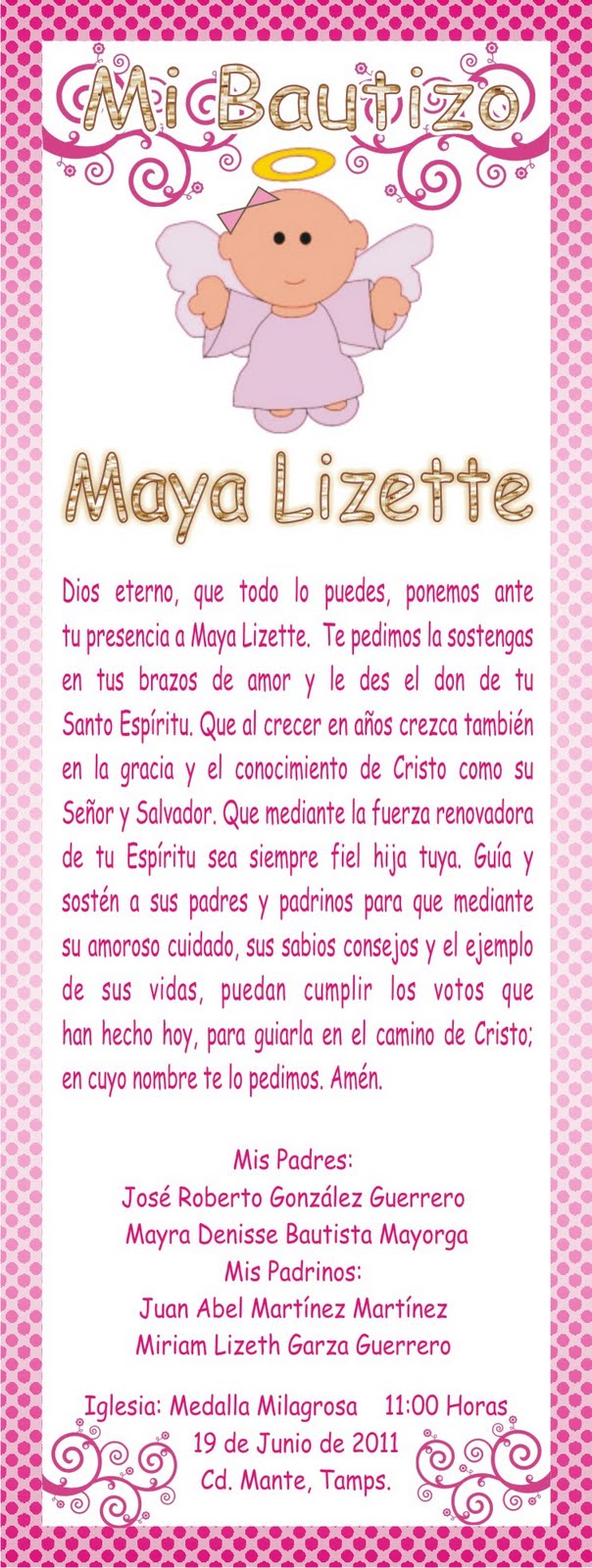 Oraciones para bautizo para imprimir gratis Oraciones para bautizo para imprimir gratis