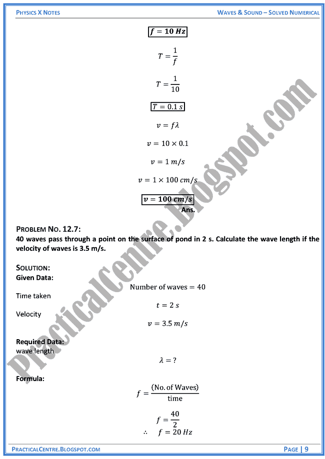 waves-and-sound-solved-numericals-example-and-problem-physics-x