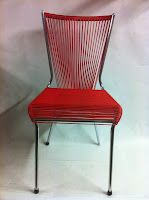 silla vintage y design roja